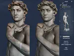 Mapping highly detailed color information on extremely dense 3D models: the case of David’s restoration