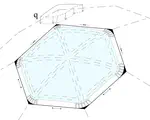 Conceptual design and FEM structural response of a suspended glass sphere made of reinforced curved polygonal panels